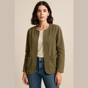 Aritzia Wilfred Free Green Open Cardigan Jacket- Size XS
